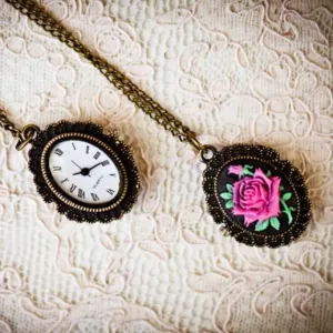 The Belle Pocket Watch (Pink Rose)