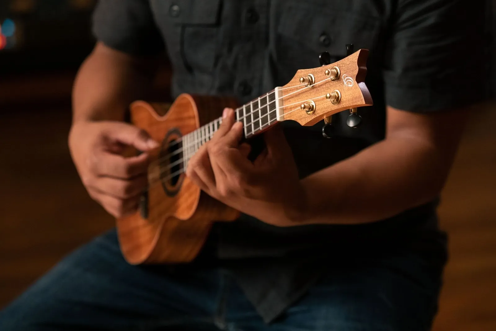 Timber Series Concert Ukulele - Solid Natural Acacia Acoustic with Gig Bag