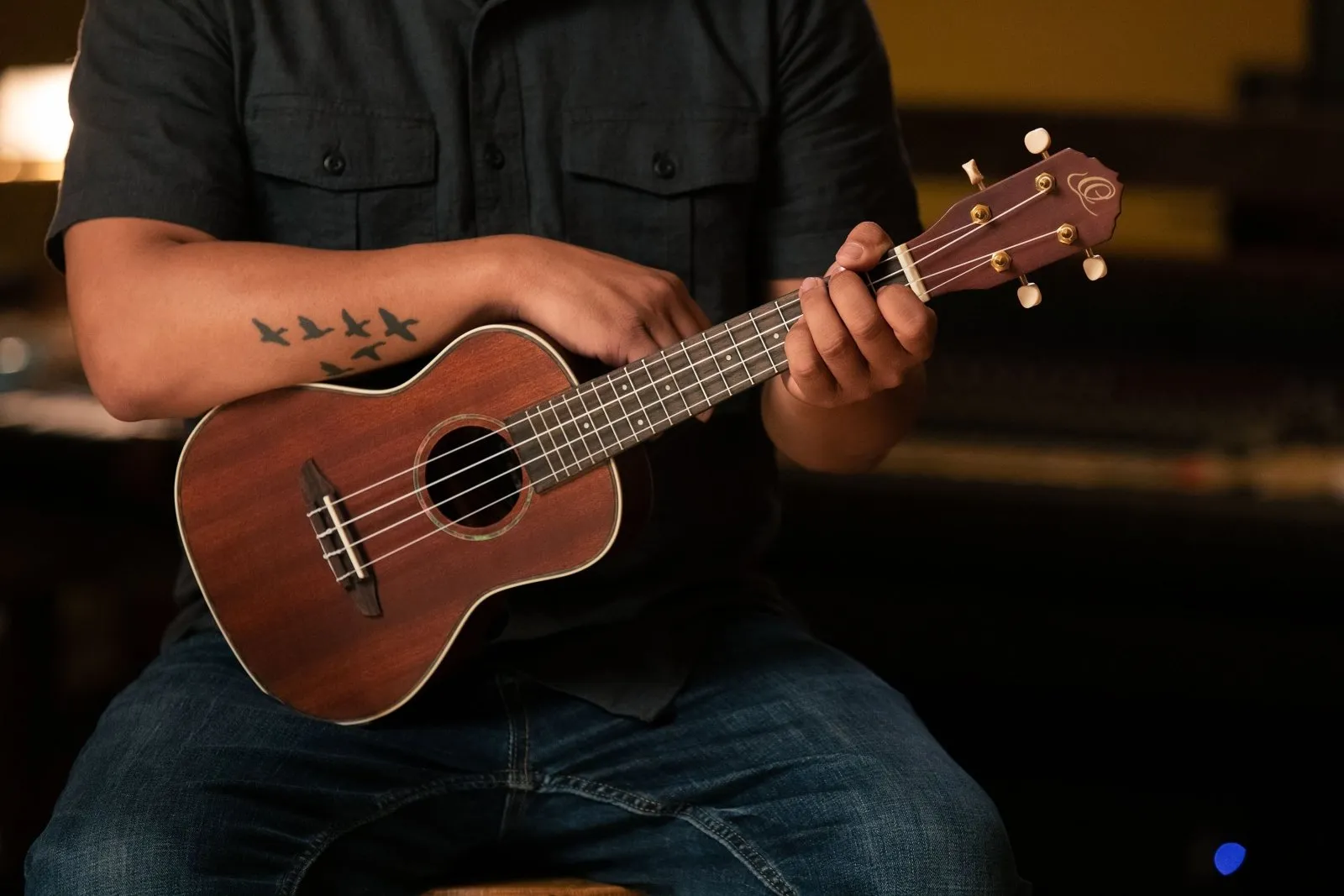 Timber Series Concert Ukulele - Solid Natural Mahogany Acoustic with Gig Bag