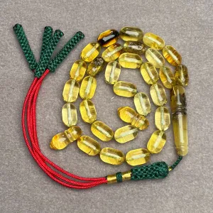 TRANSPARENT AMBER MISBAHA 7,1x11,6mm 14,3g