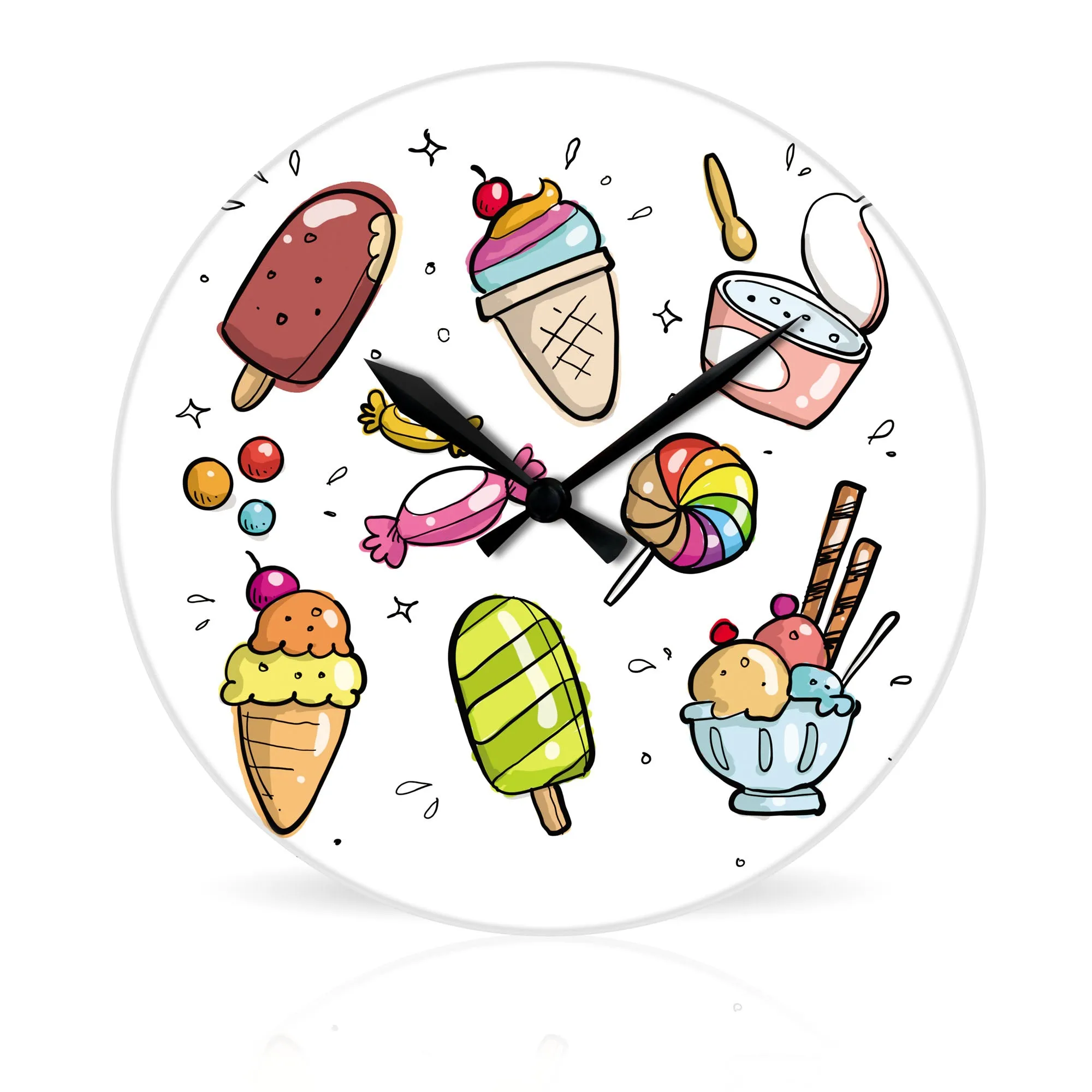 Treats <br>Round Acrylic Wall Clock 10.75"