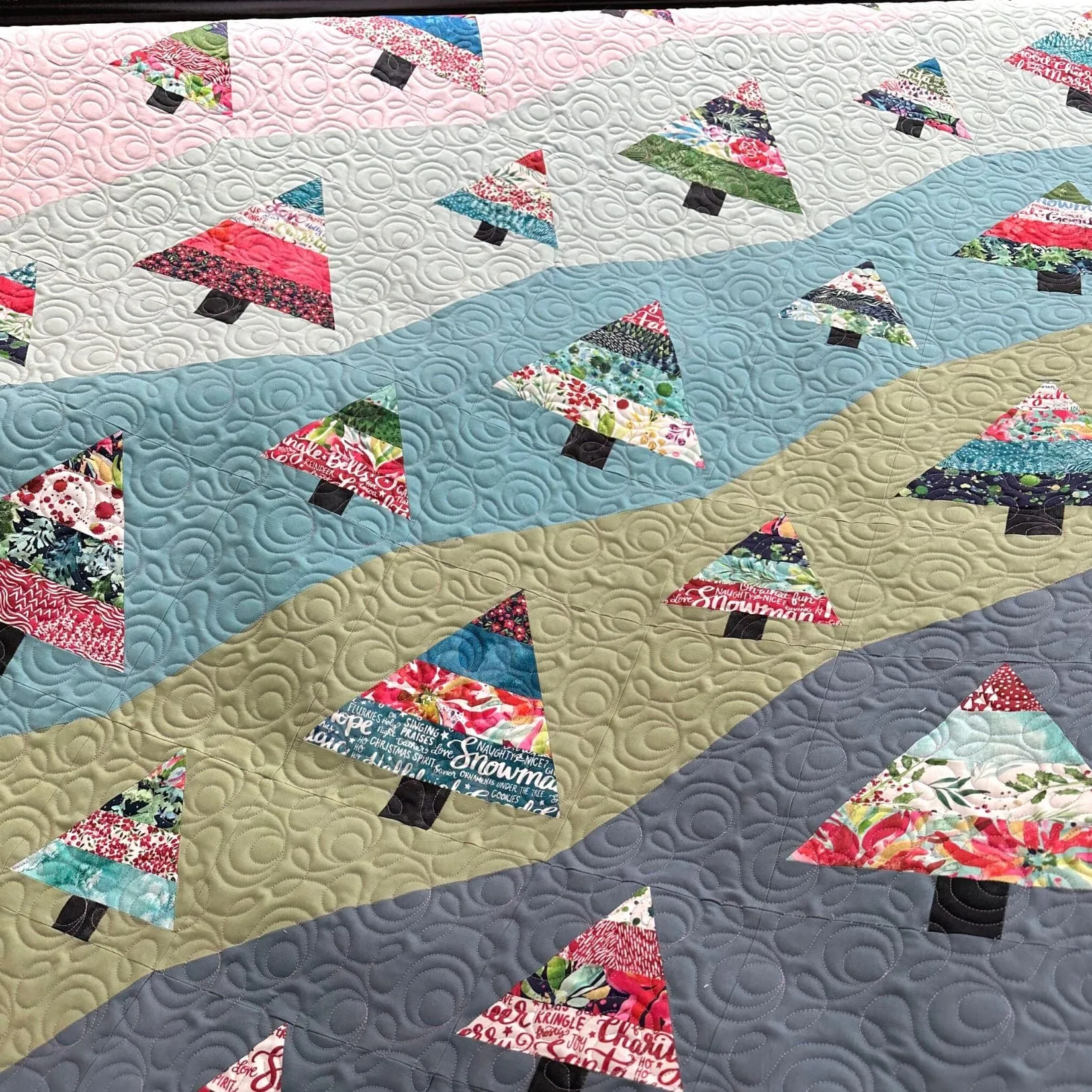 Trixie's Tree Farm Quilt Kit, Pattern by Pam Selkirk, Comfort & Joy Christmas Version, 54" x 69"