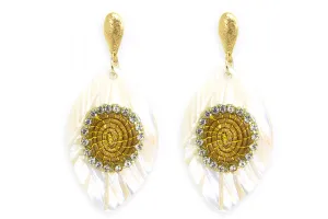 Vegetable Gold Madre Perla Earrings