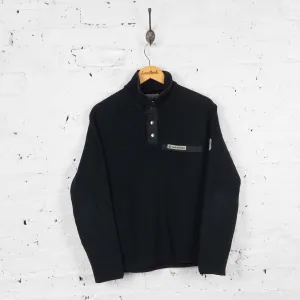 Vintage 1/4 Button Up Jack Wolfskin Fleece - Black - S