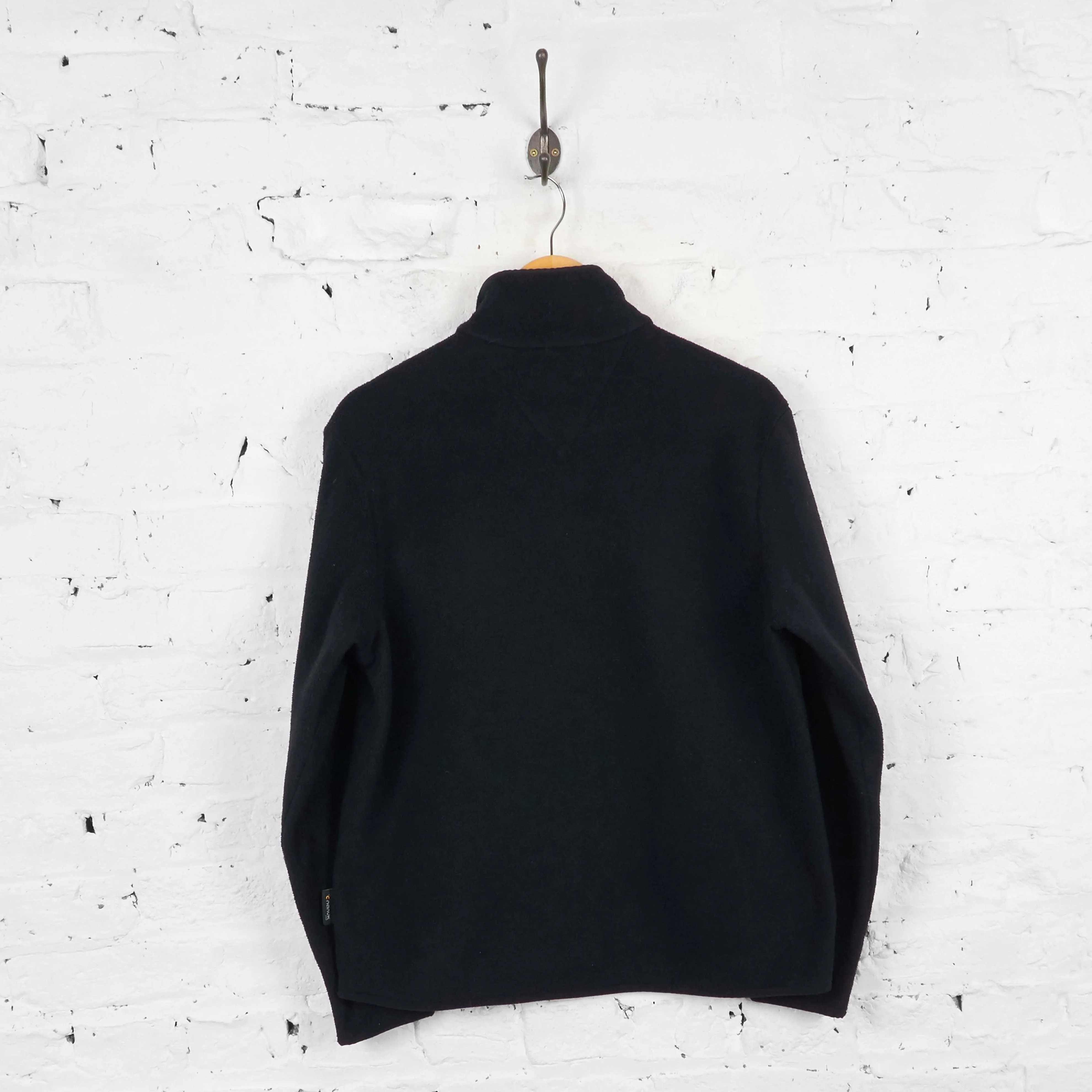 Vintage 1/4 Button Up Jack Wolfskin Fleece - Black - S