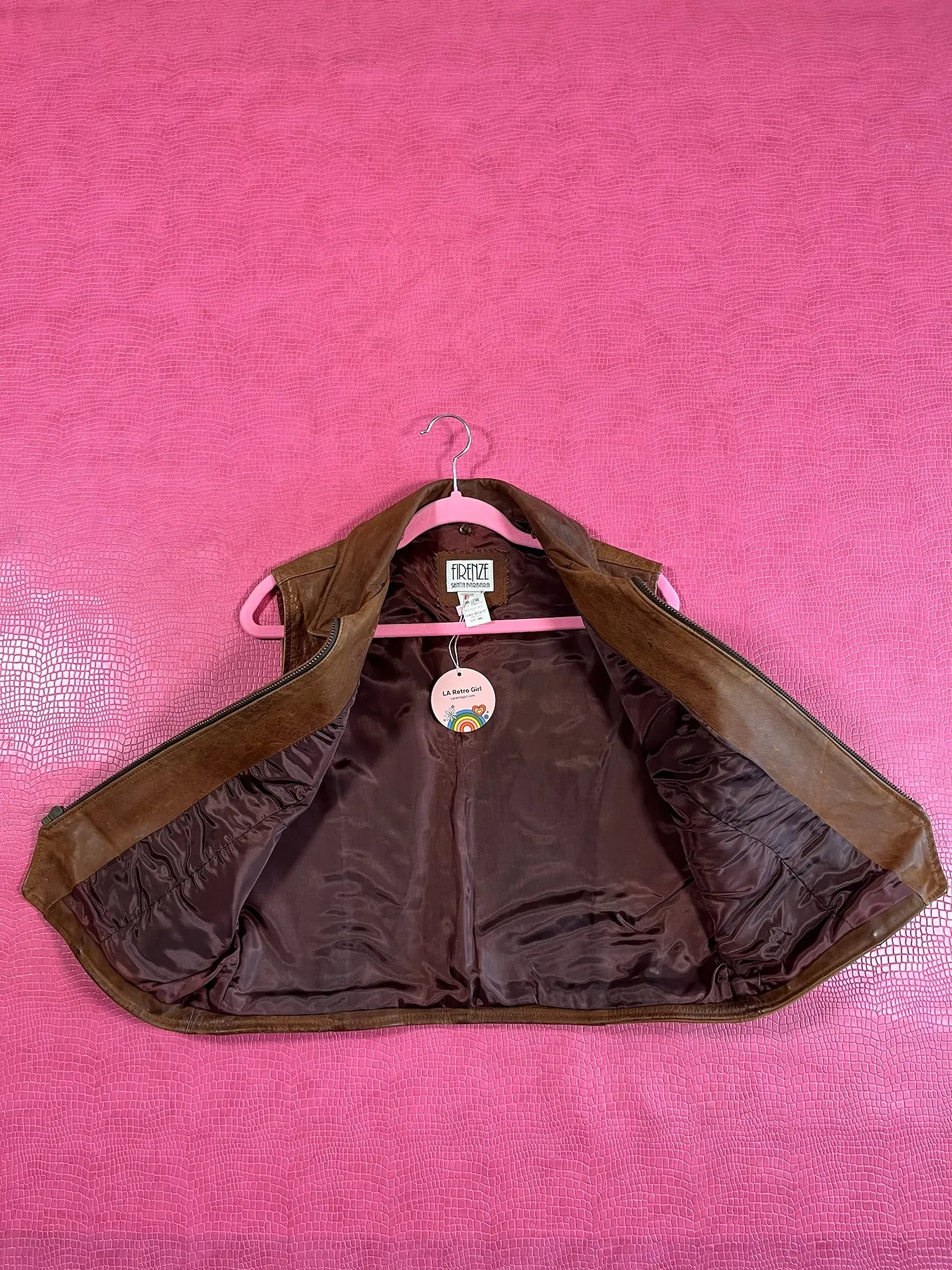 Vintage 80s 90s "Firenze Santa Barbara" Leather Suede Vest *Unisex* - Best Fits Size S-L