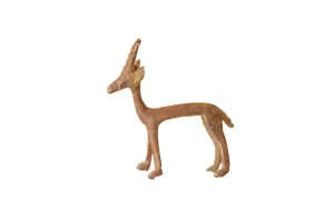 Vintage African Copper Gazelle with Dusty Patina
