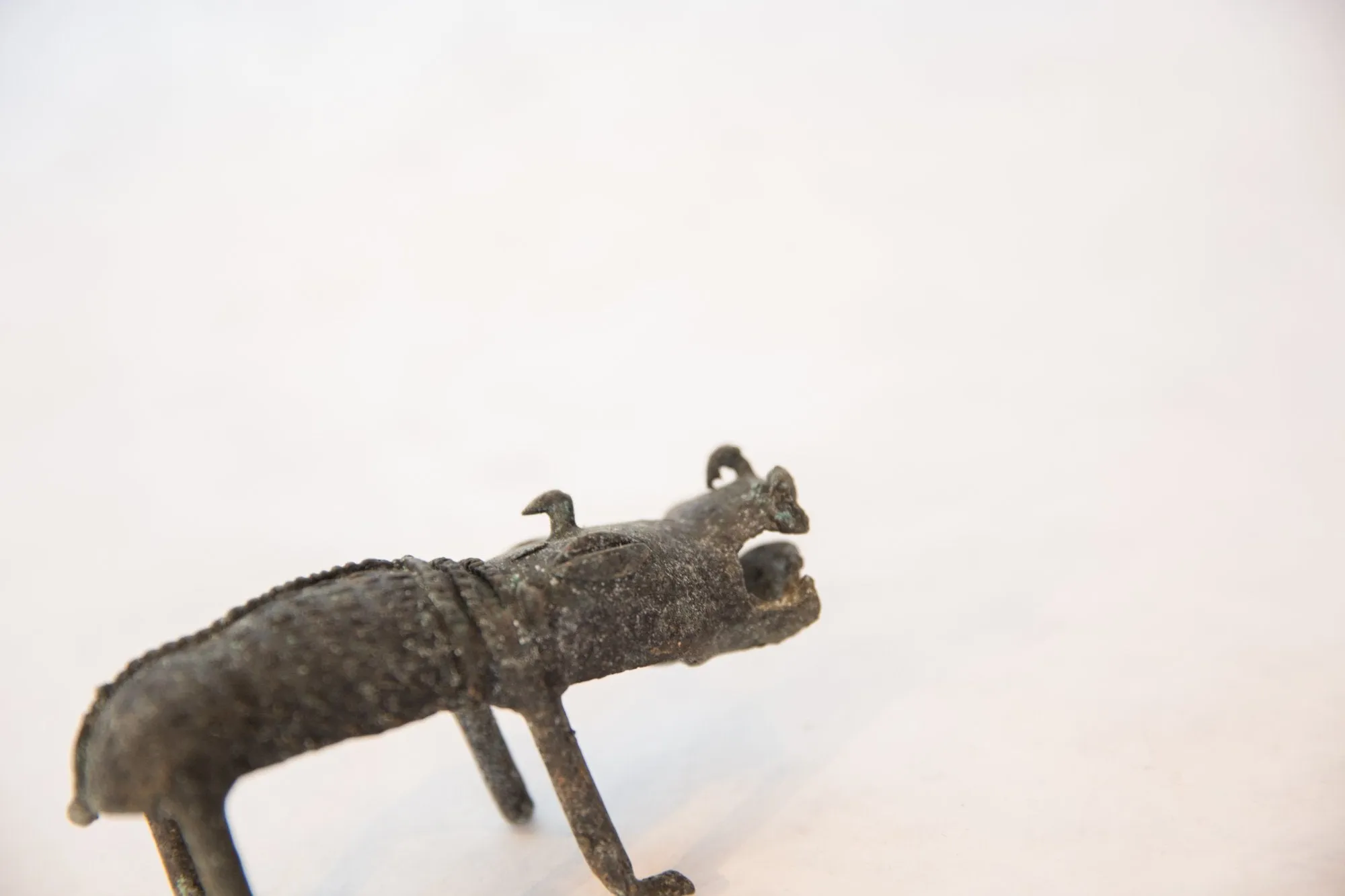 Vintage African Dark Oxidized Copper Boar