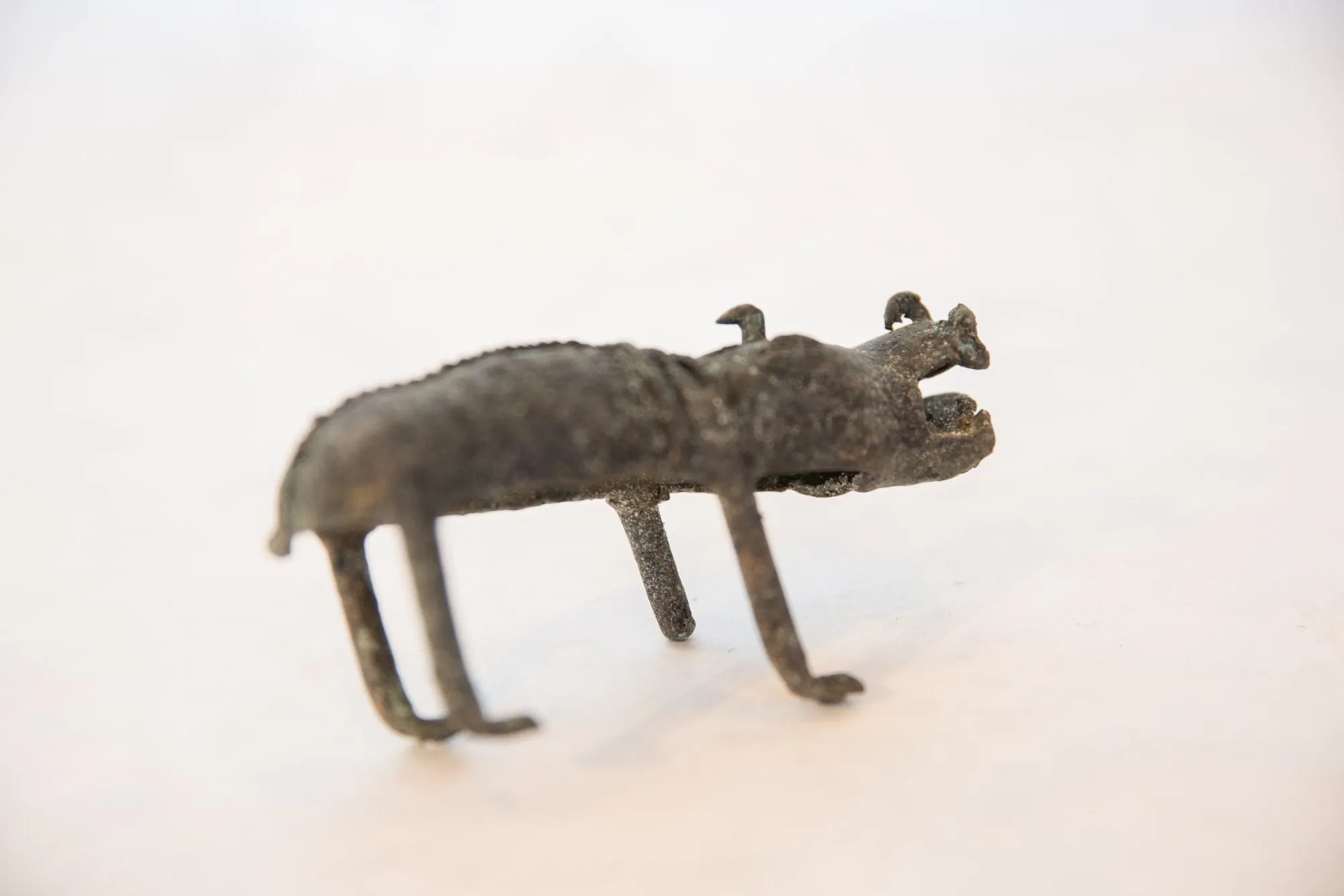 Vintage African Dark Oxidized Copper Boar