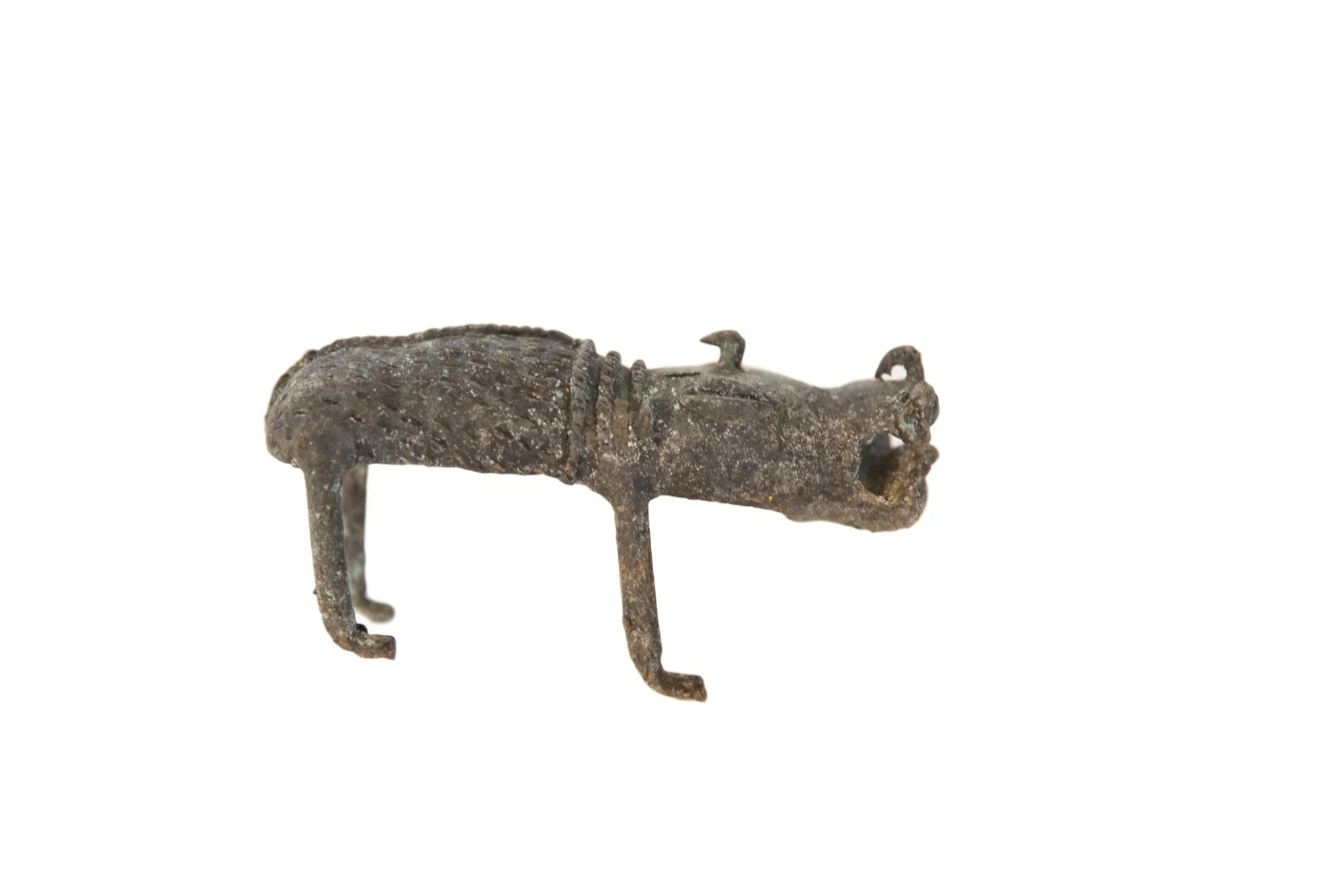 Vintage African Dark Oxidized Copper Boar