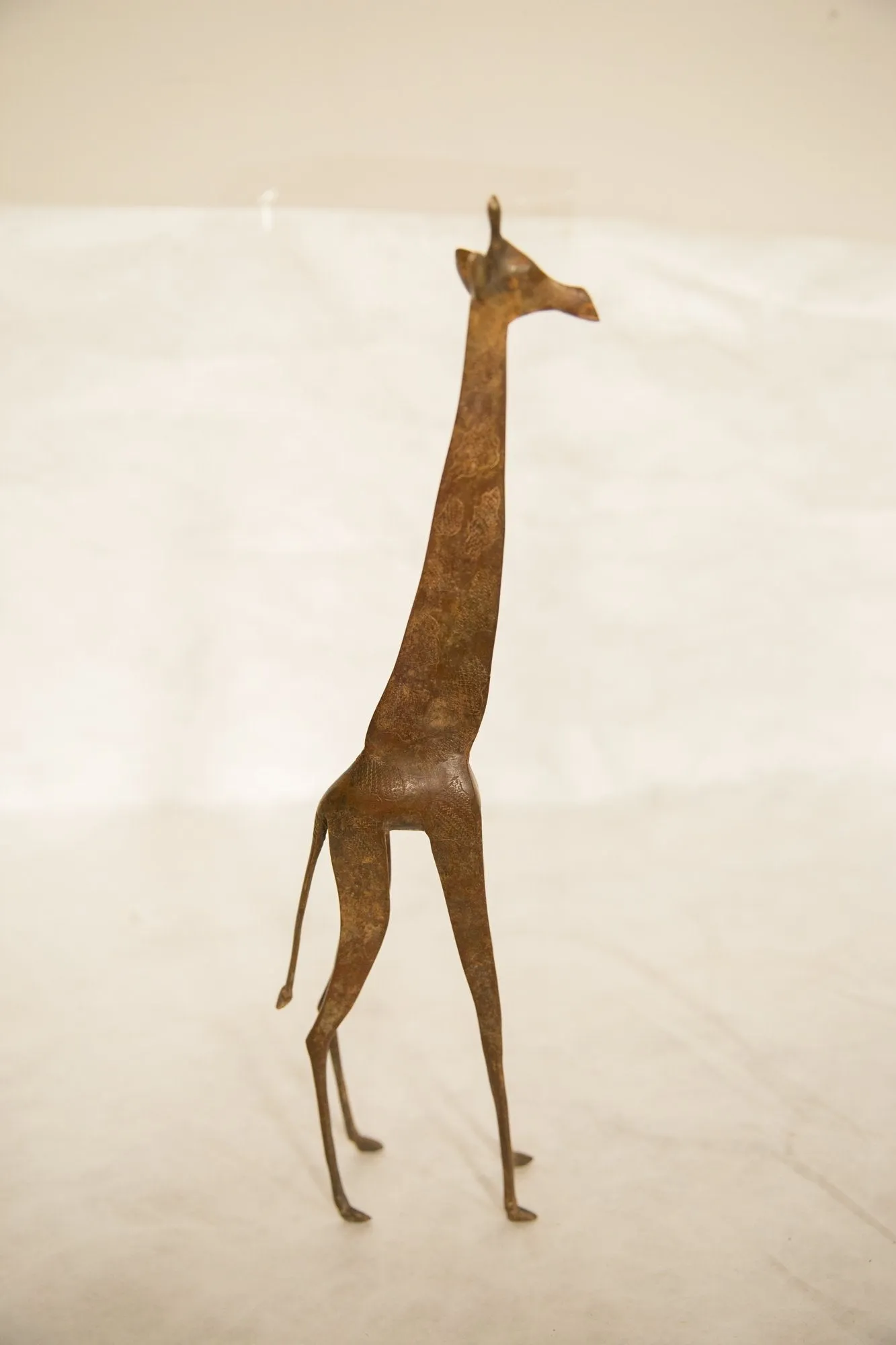Vintage African Extra Large Copper Giraffe