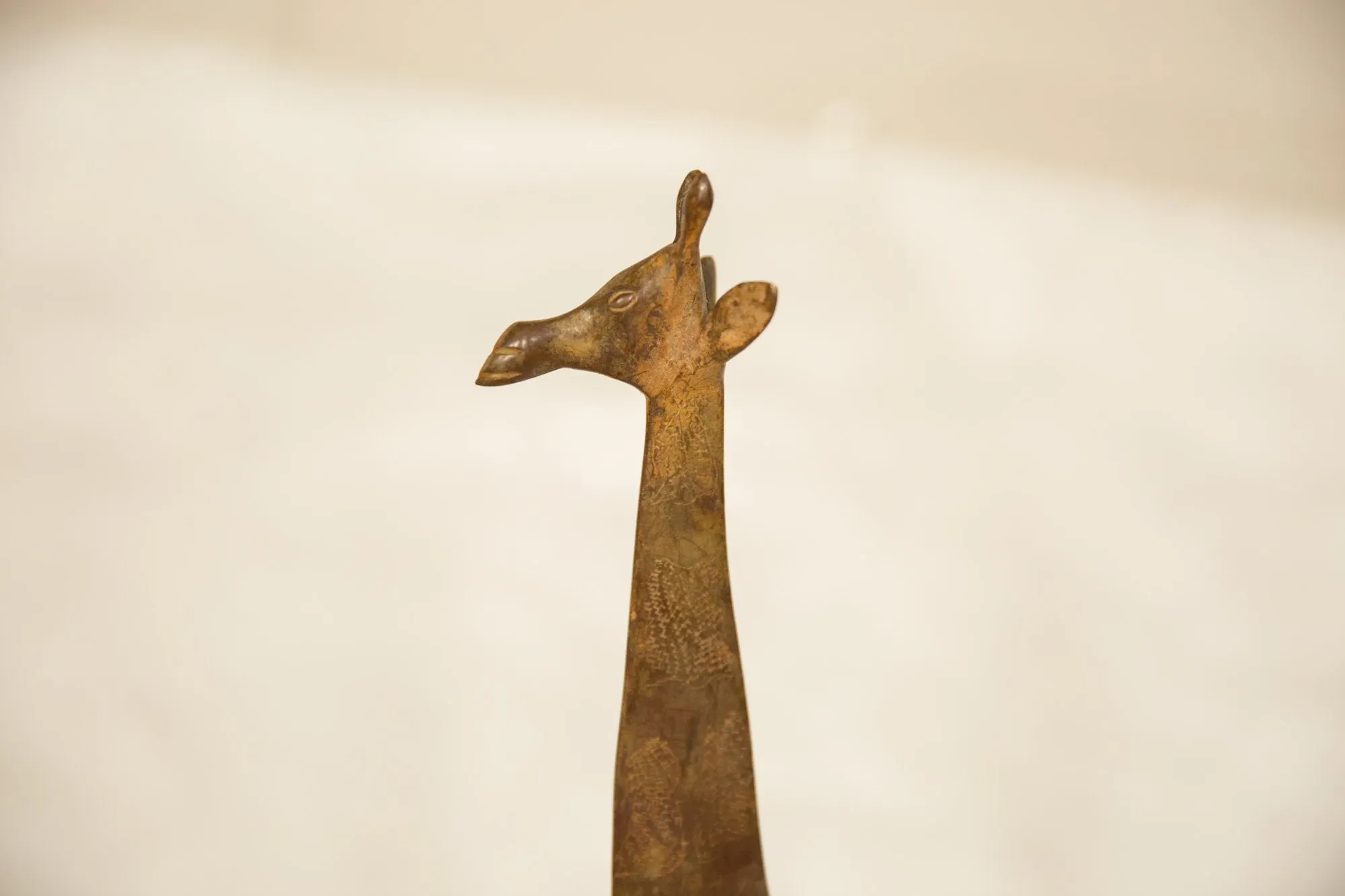 Vintage African Extra Large Copper Giraffe