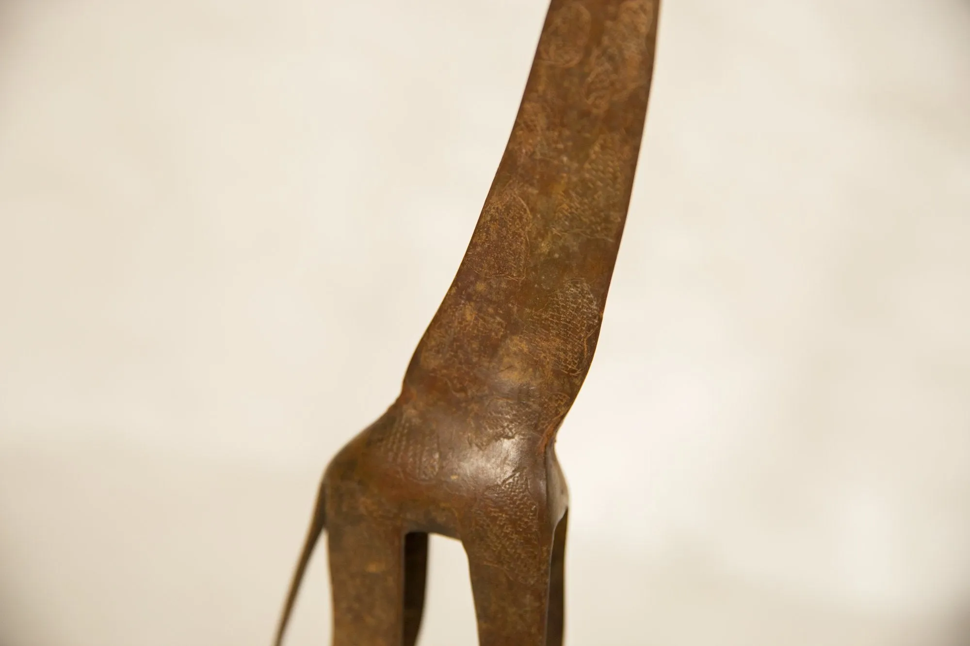 Vintage African Extra Large Copper Giraffe