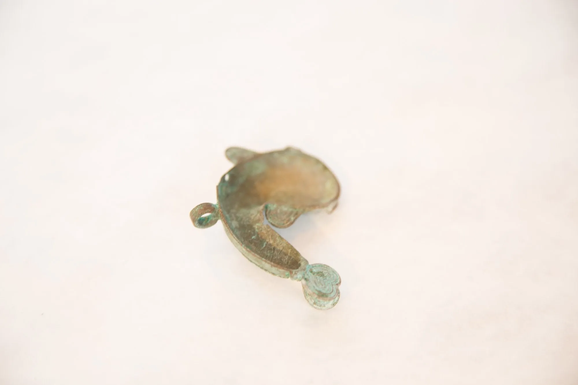 Vintage African Large Oxidized Copper Fish Pendant