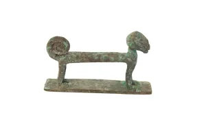 Vintage African Long Oxidized Copper Monkey