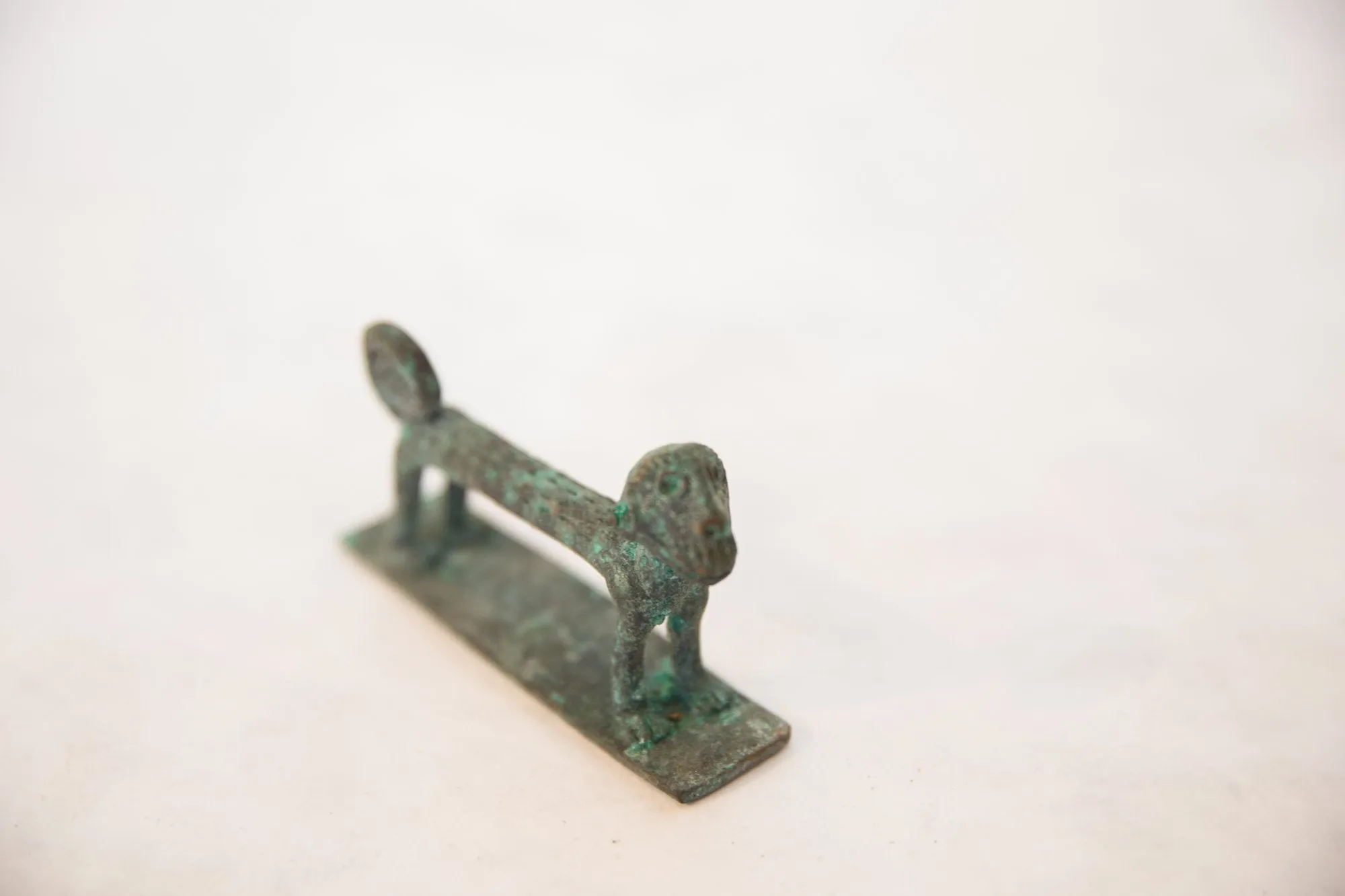 Vintage African Long Oxidized Copper Monkey