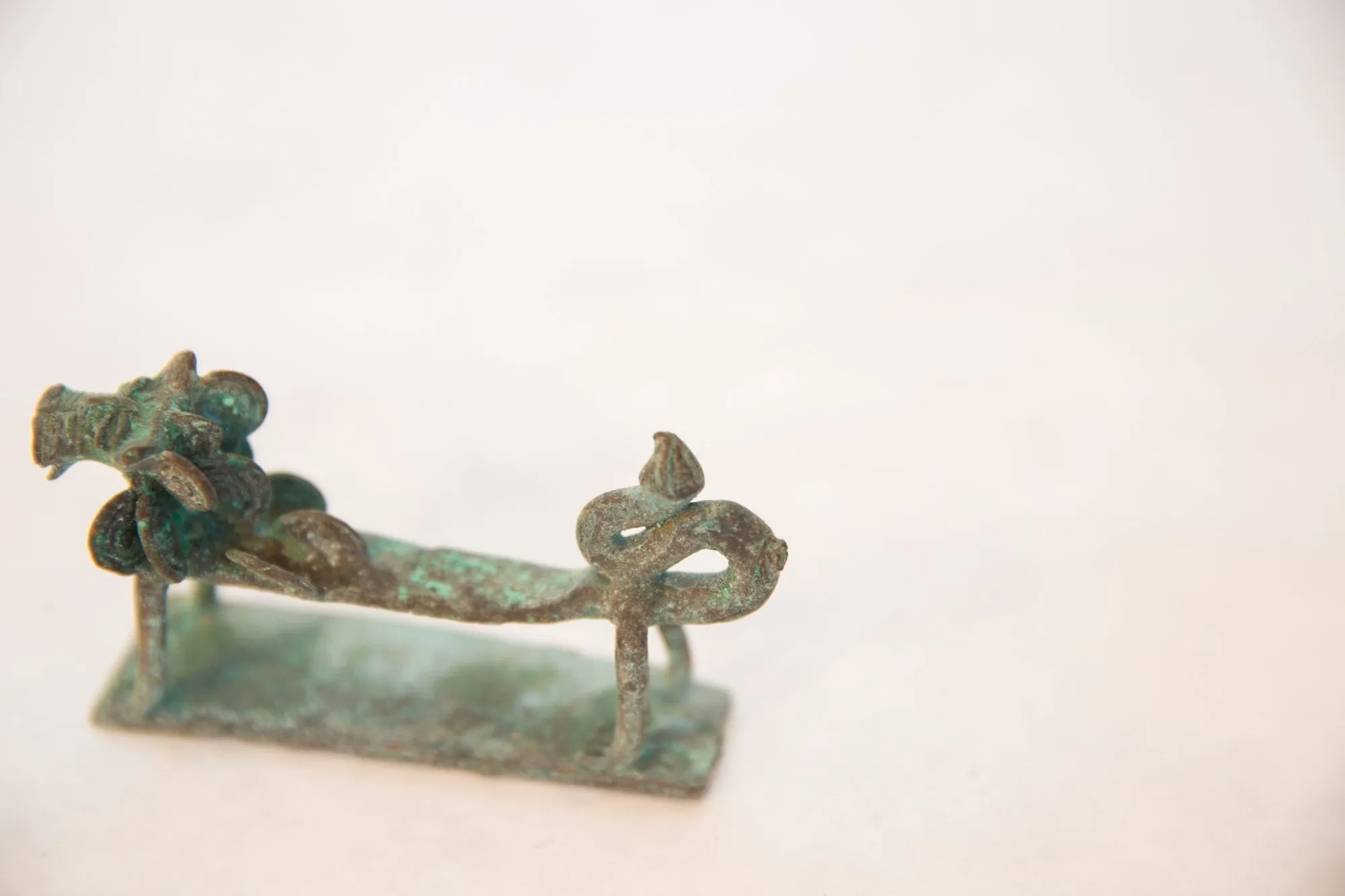 Vintage African Oxidized Copper Dragon