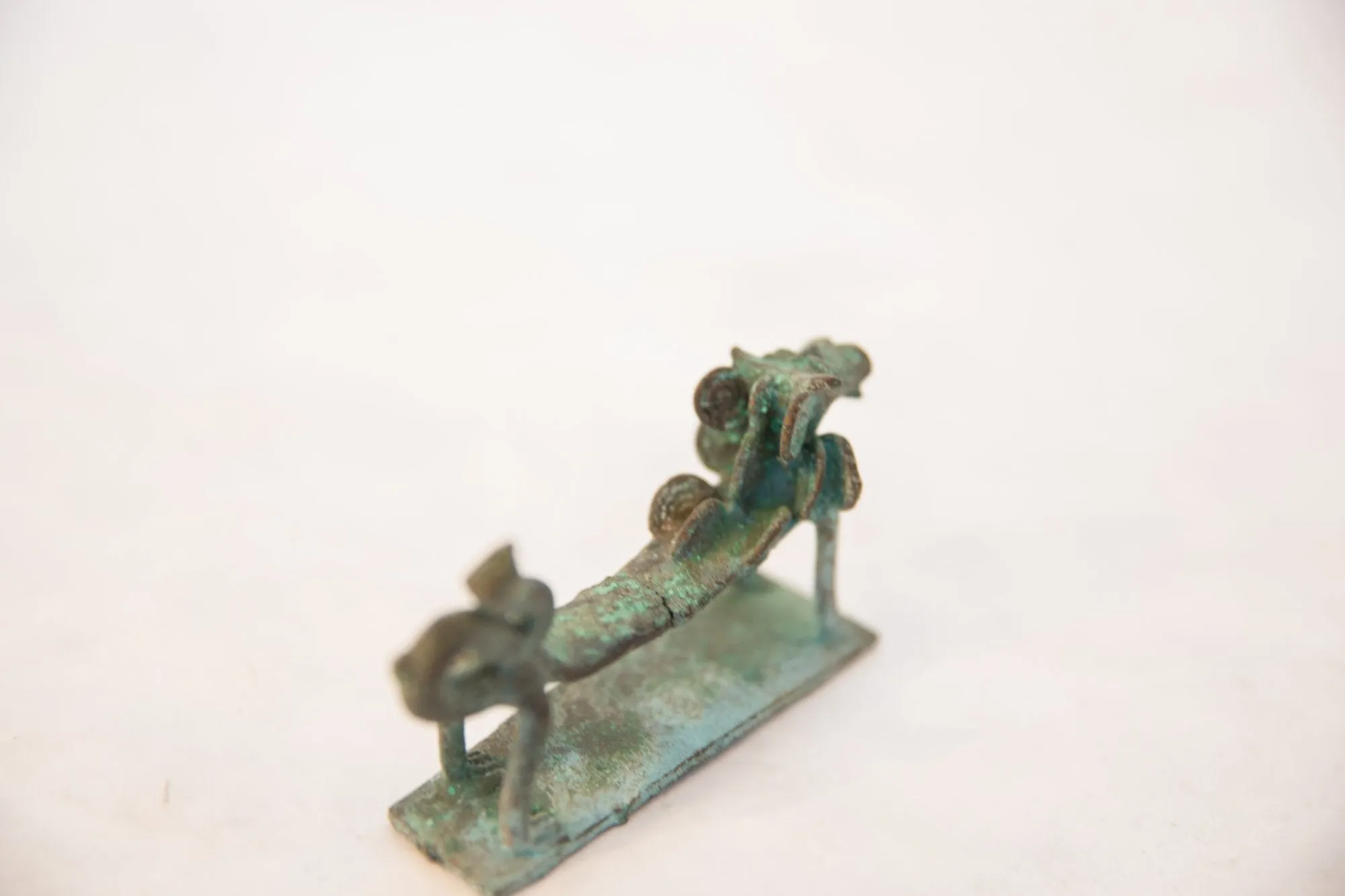 Vintage African Oxidized Copper Dragon