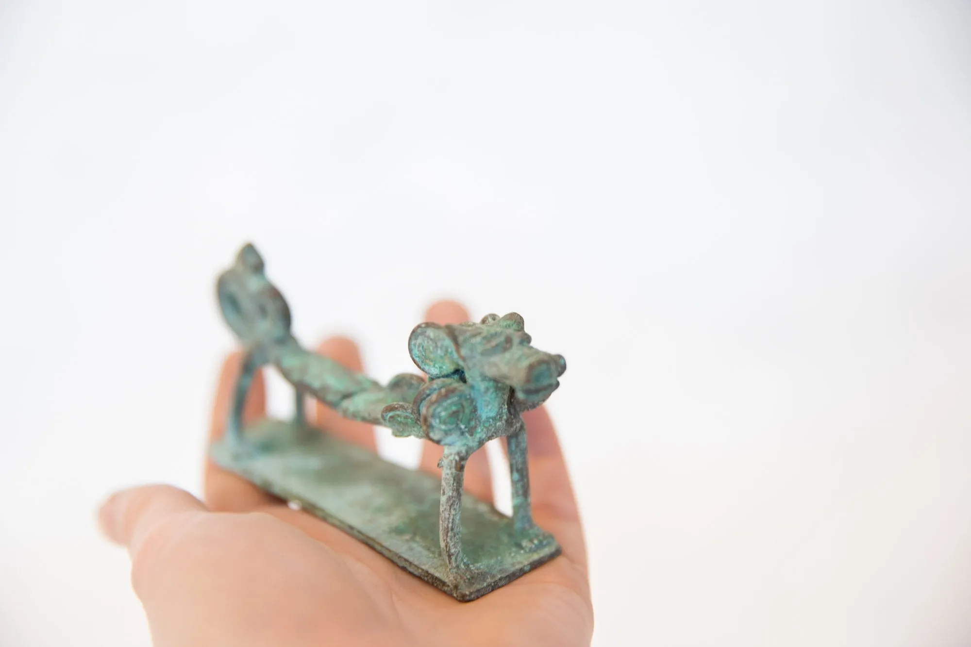 Vintage African Oxidized Copper Dragon