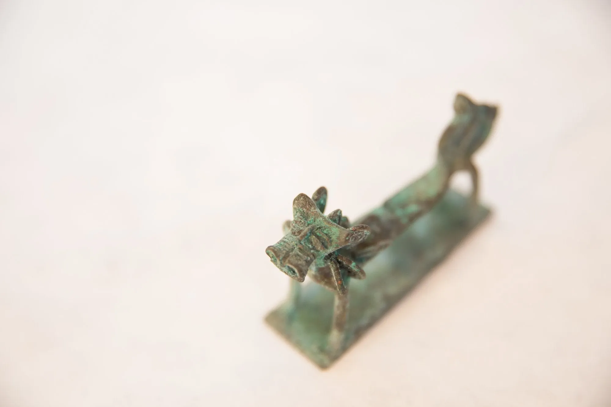 Vintage African Oxidized Copper Dragon
