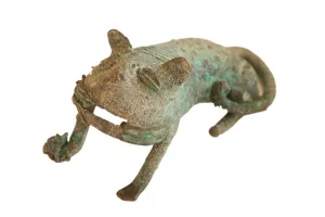 Vintage African Oxidized Copper Feline