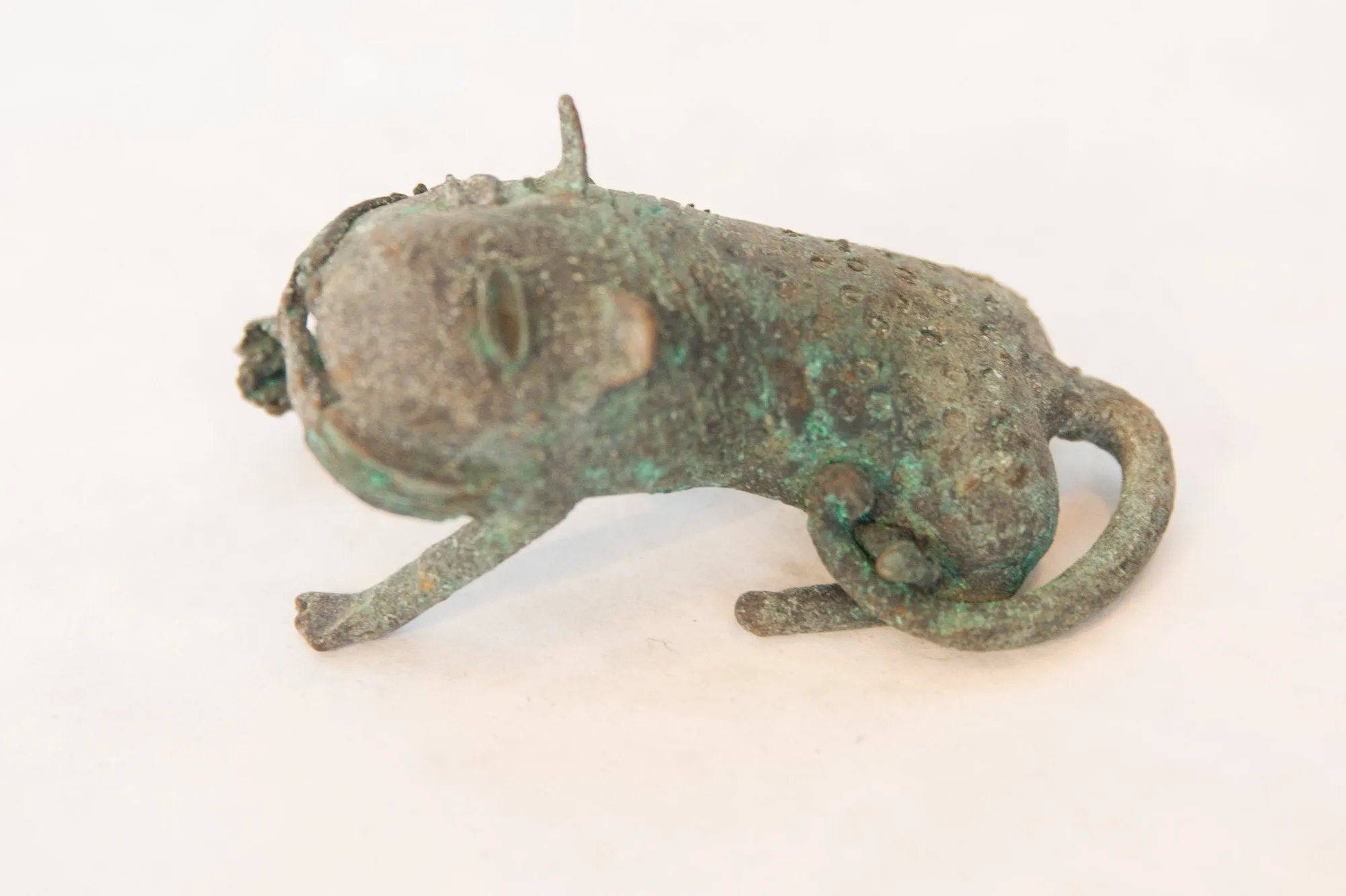 Vintage African Oxidized Copper Feline