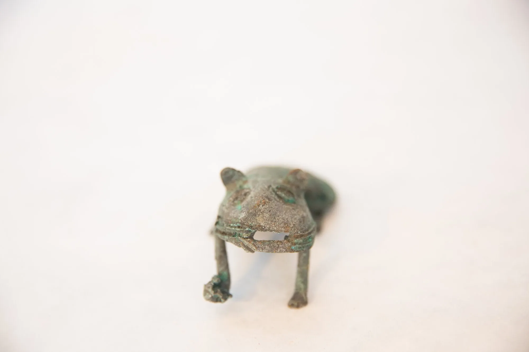 Vintage African Oxidized Copper Feline