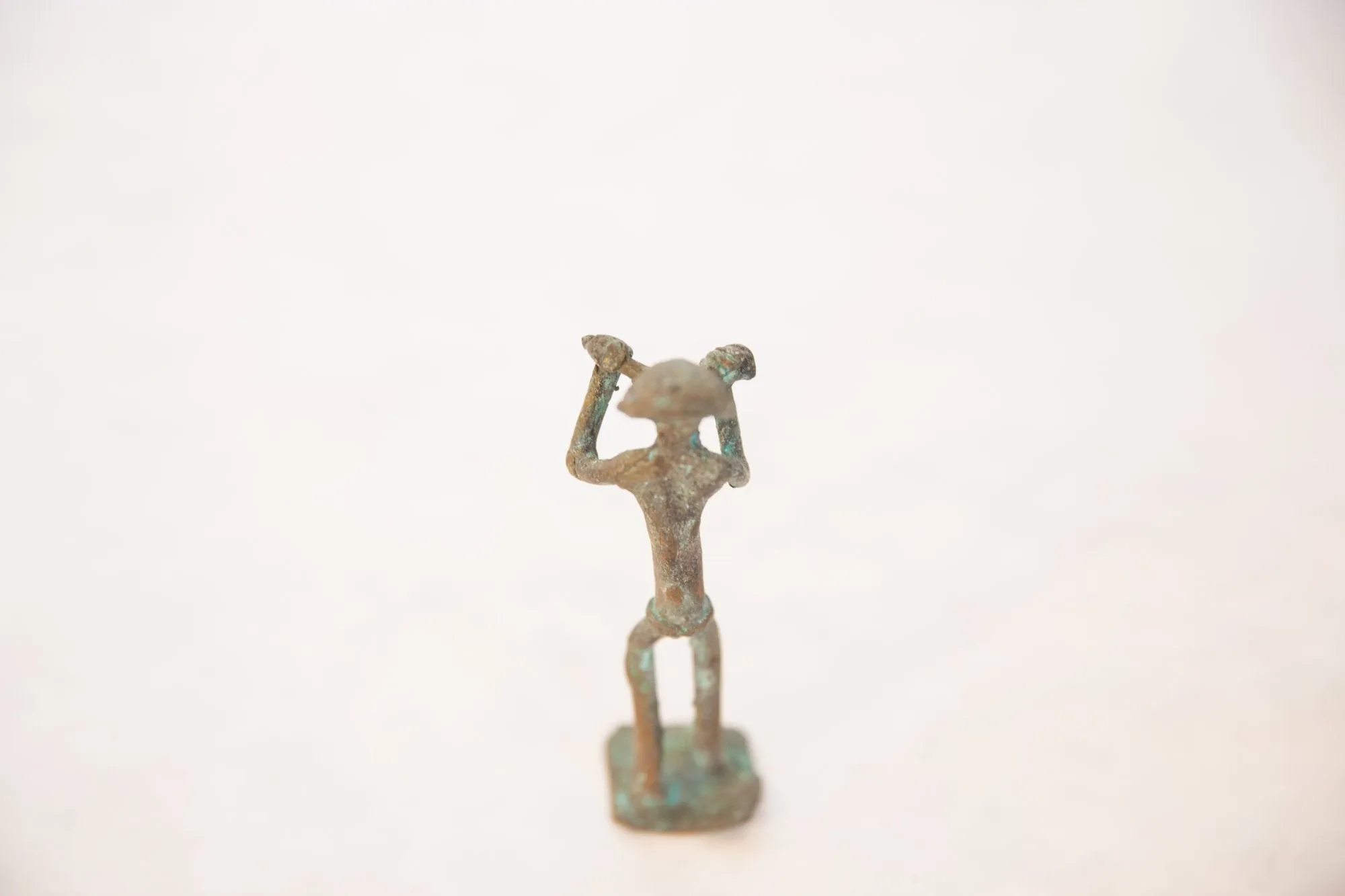 Vintage African Oxidized Copper Man Eating
