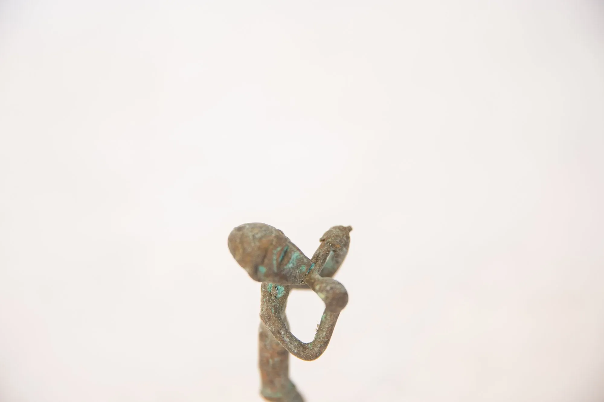 Vintage African Oxidized Copper Man Eating