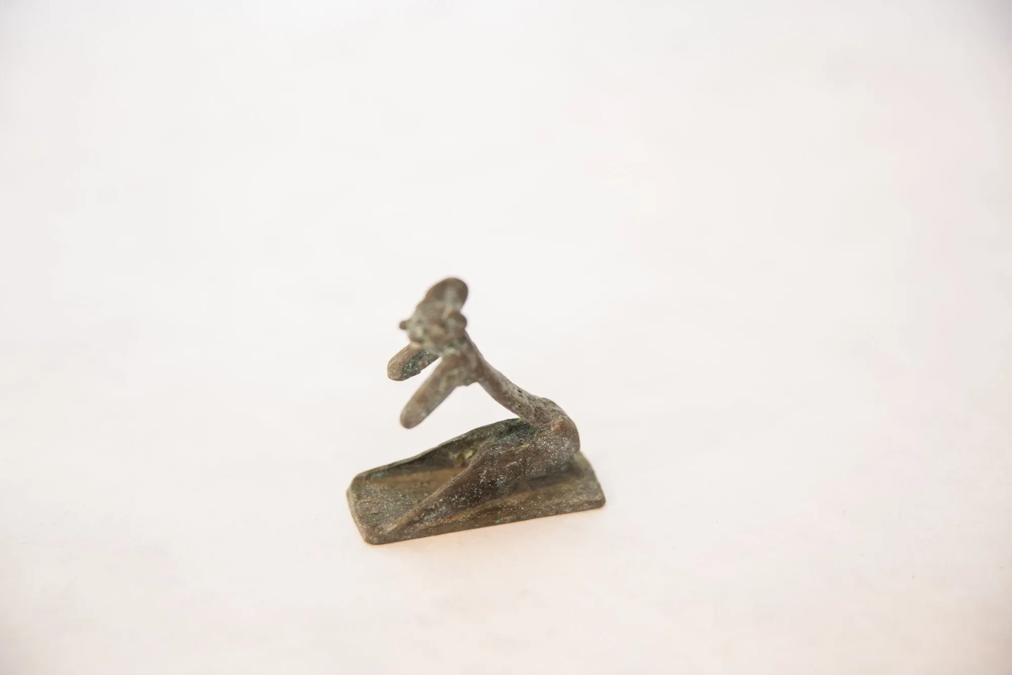 Vintage African Oxidized Copper Person Posing