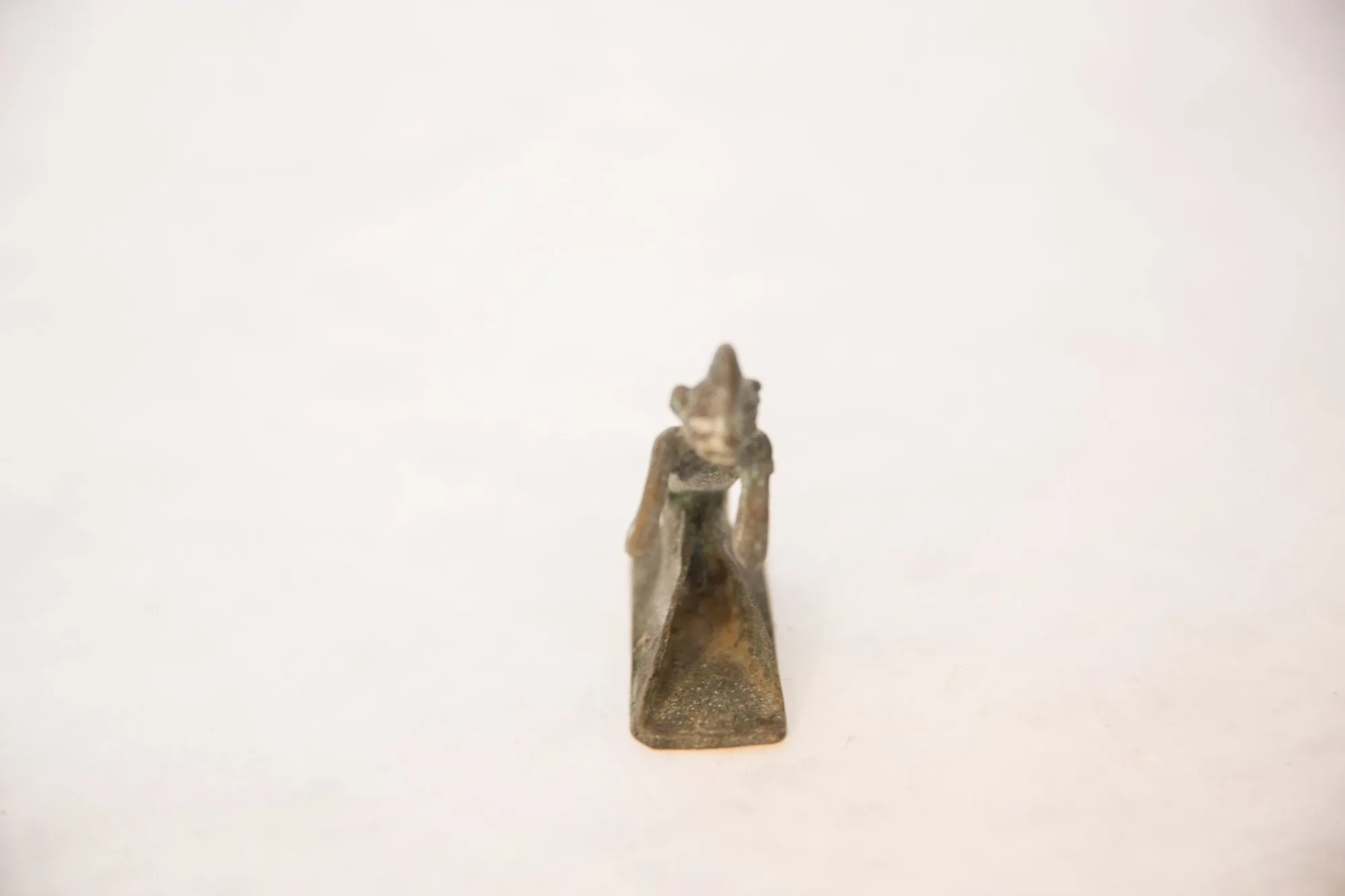 Vintage African Oxidized Copper Person Posing