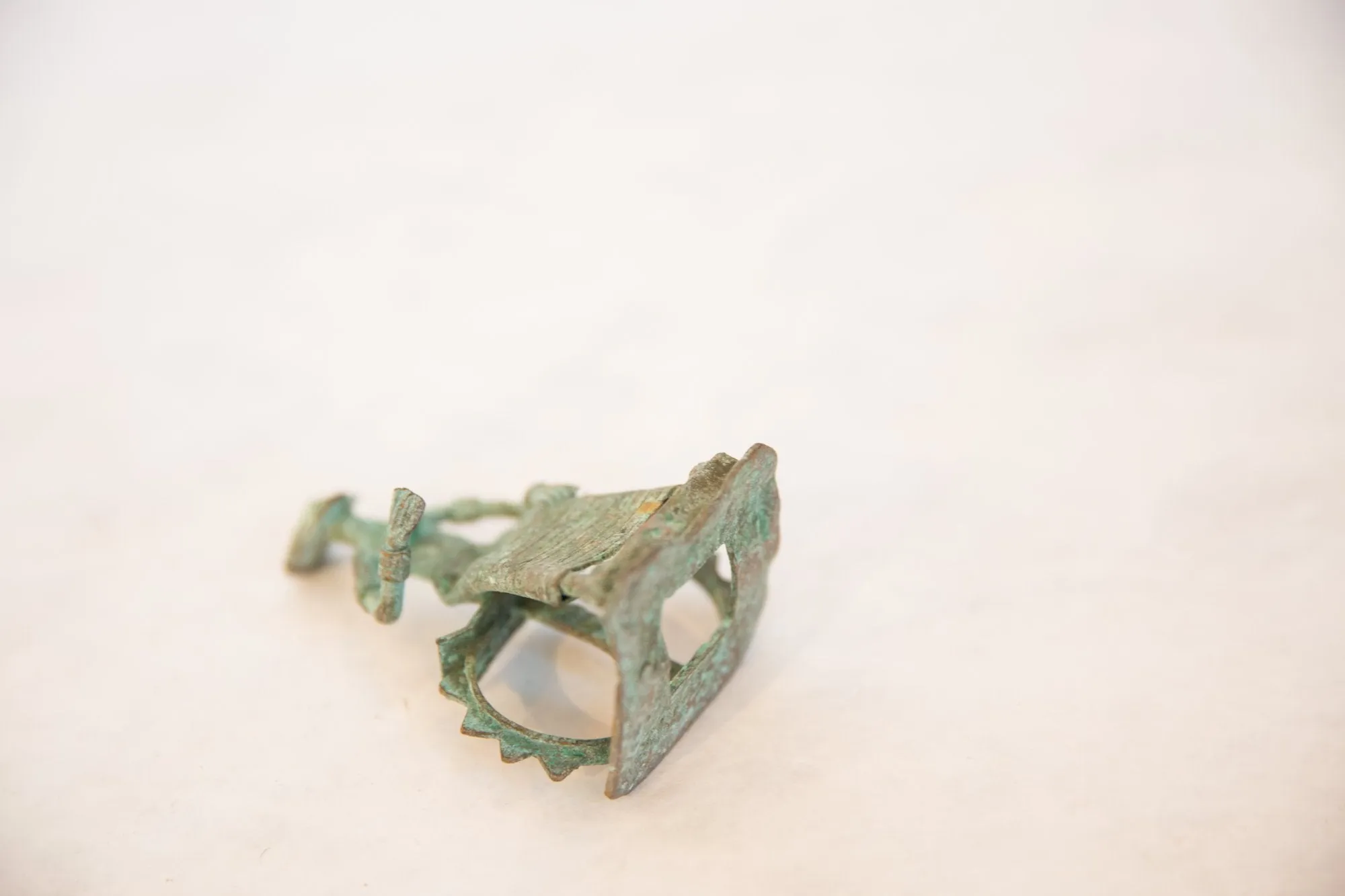Vintage African Oxidized Copper Sitting Woman