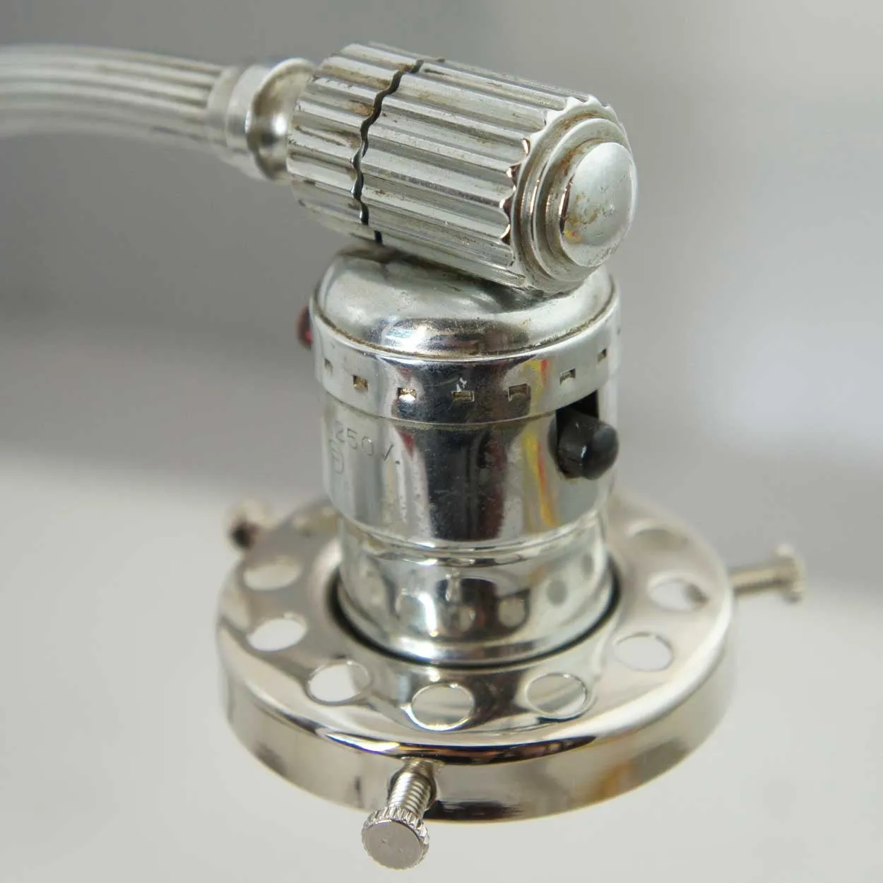 Vintage American Chase Art Deco Chrome One-Light Table Lamp