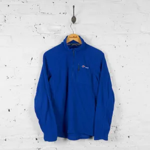 Vintage Berghaus 1/4 Zip Up Fleece - Blue - L
