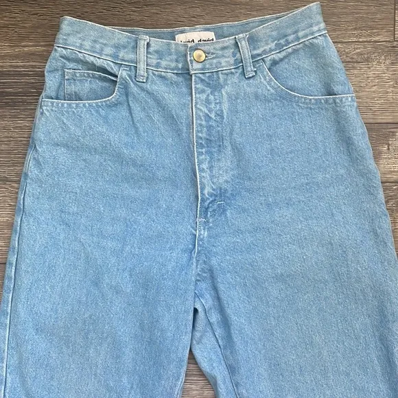 Vintage | David David | Rigid Denim High Rise Straight Leg Cheetah Pocket Jeans