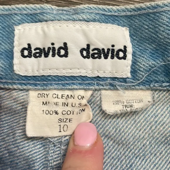 Vintage | David David | Rigid Denim High Rise Straight Leg Cheetah Pocket Jeans