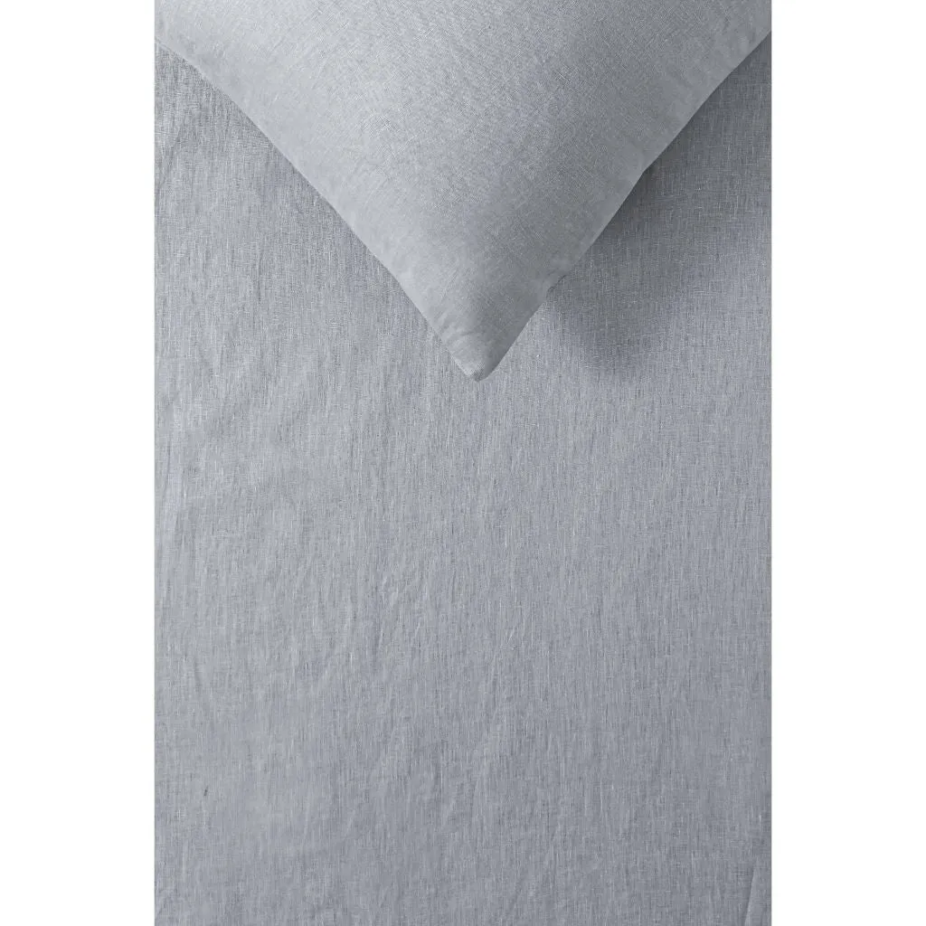 Vintage Design Dove Grey French 100% Linen Sheet Set