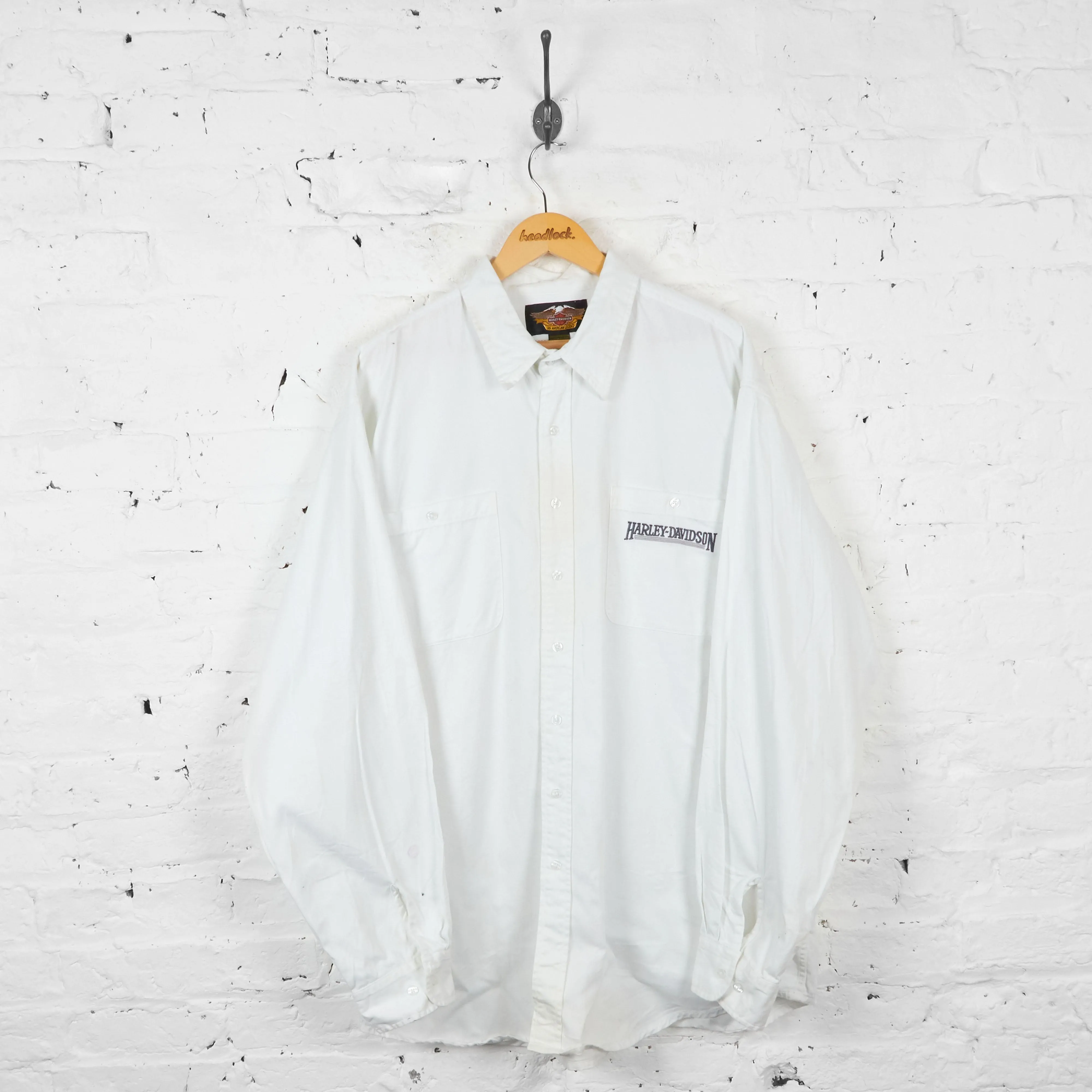 Vintage Harley Davidson Shirt - White - XXL