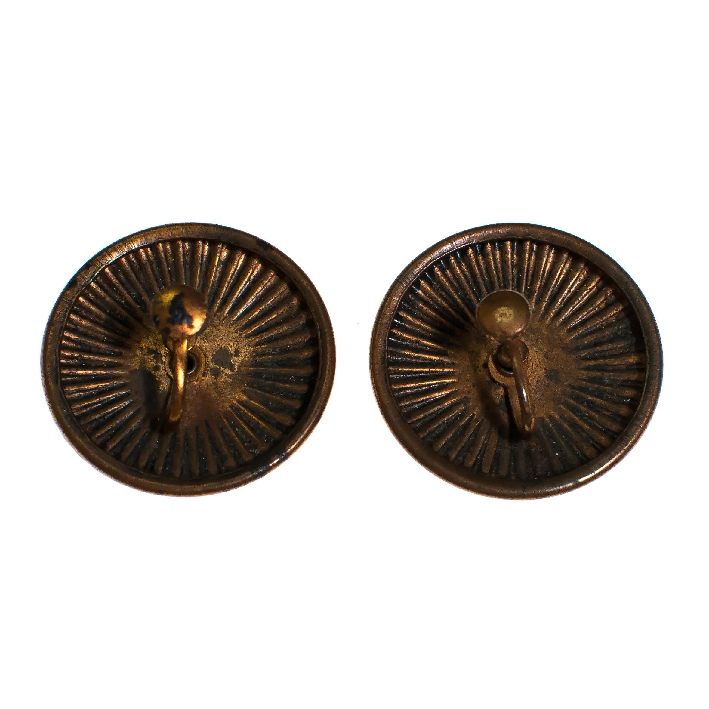 Vintage King Tut Copper Statement Earrings