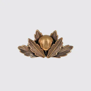 Vintage Mid Century Solid Copper Leaf and Berry Pin