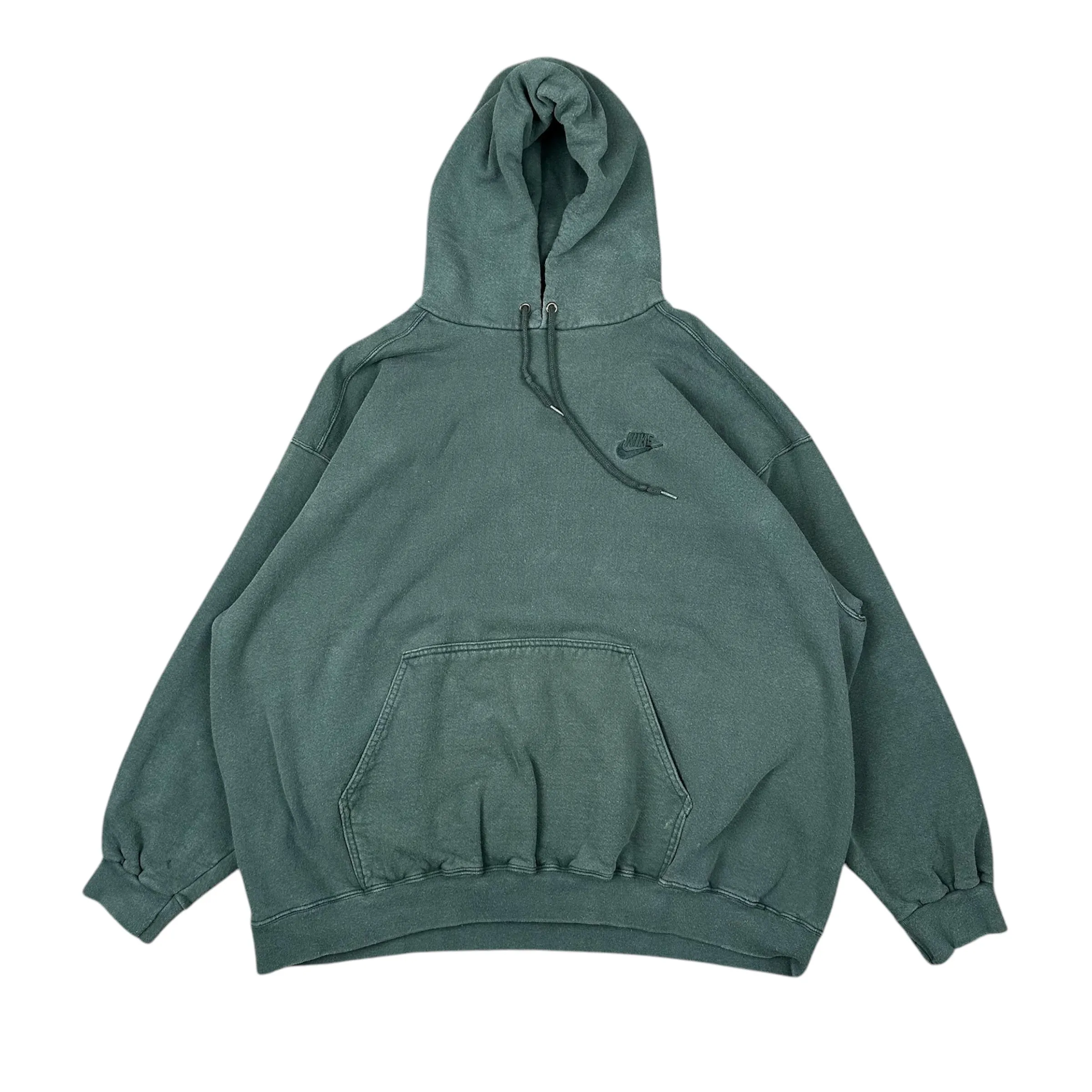 Vintage Nike Pocket Swoosh Green Hoodie - XXL