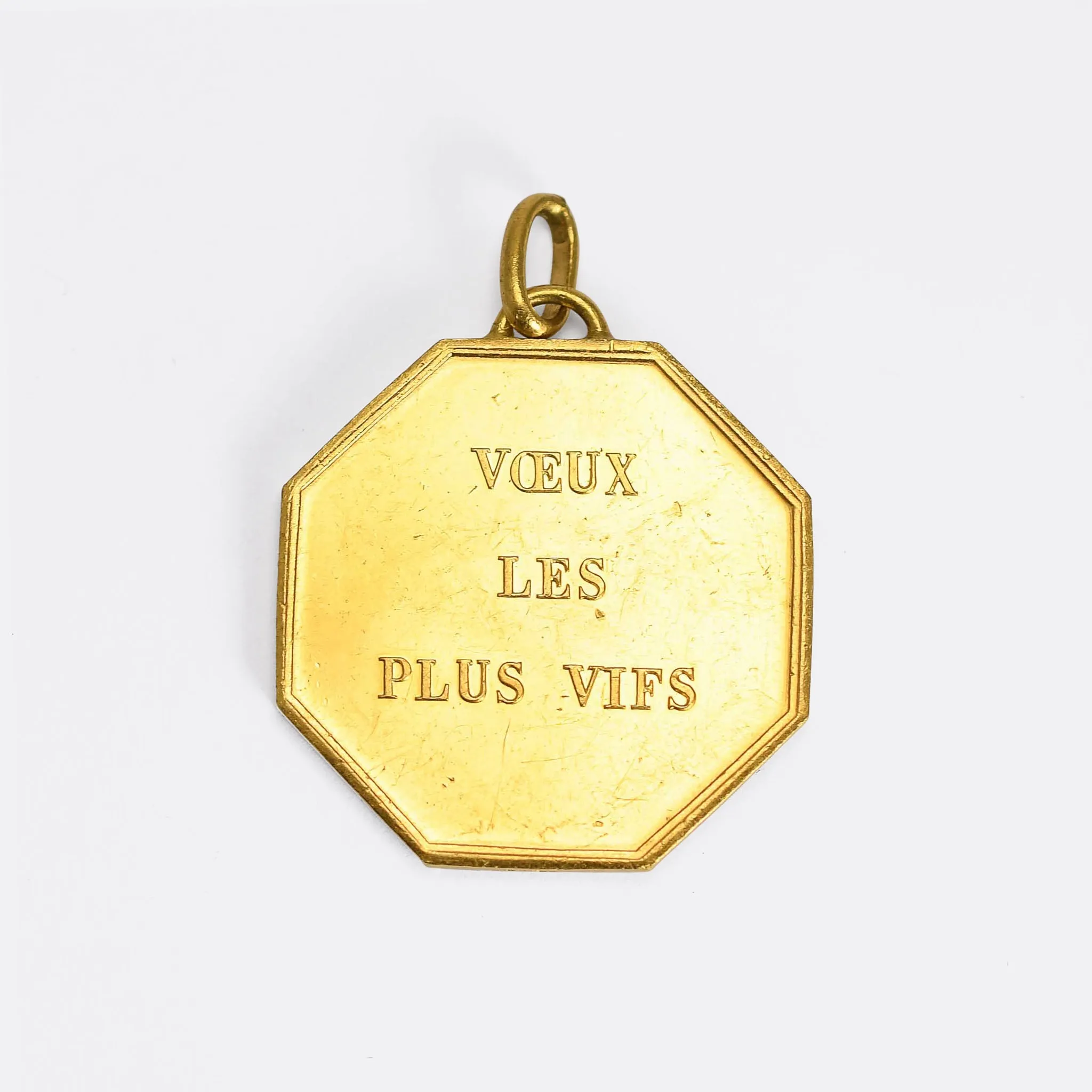 Vintage "Words Disappear, Writings Remain" Pendant