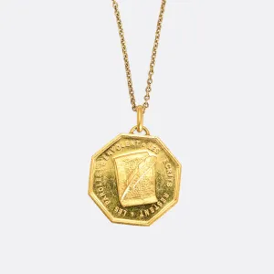 Vintage "Words Disappear, Writings Remain" Pendant