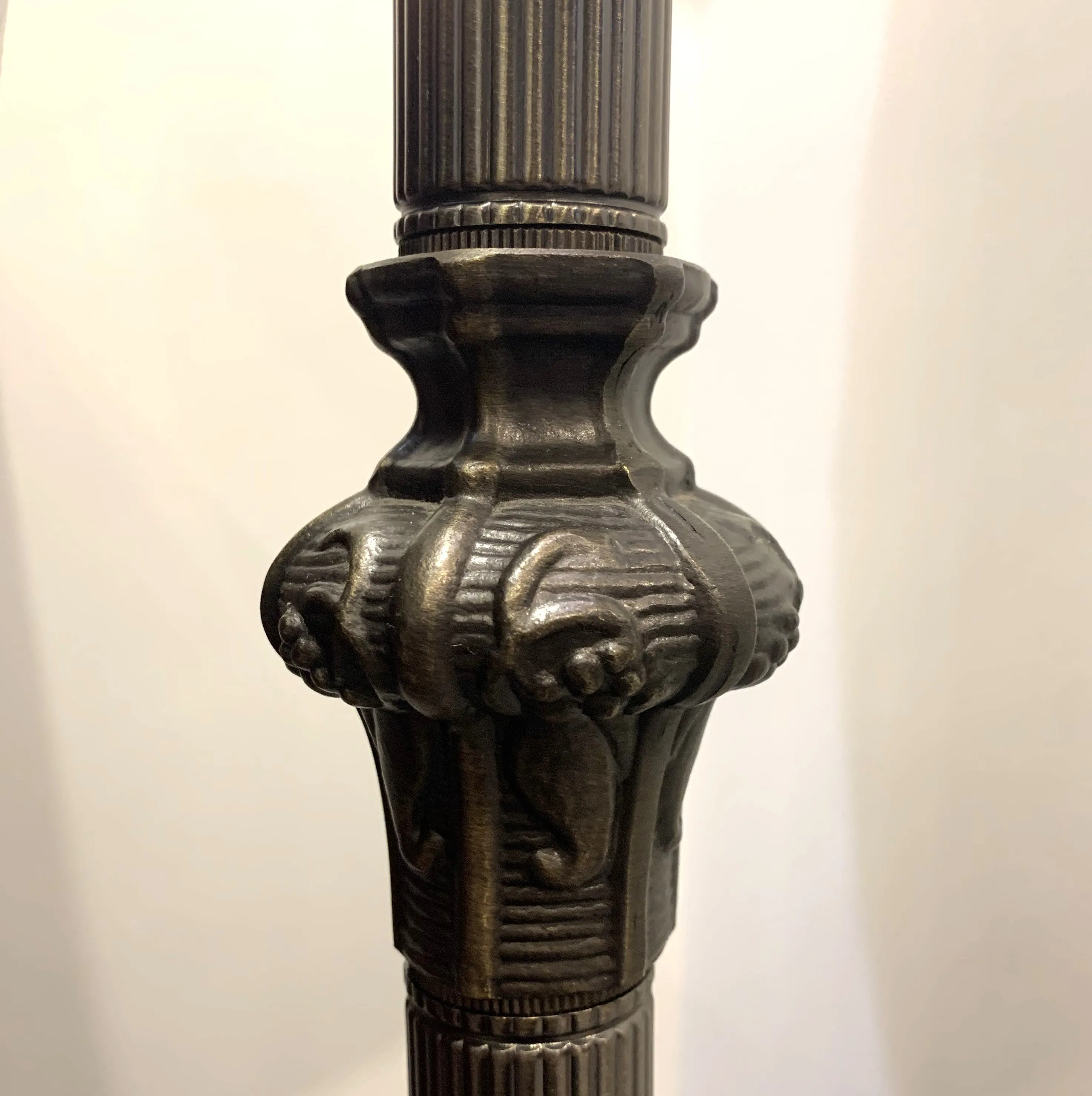 Vintage Tiffany Style Medal Floor Lamp