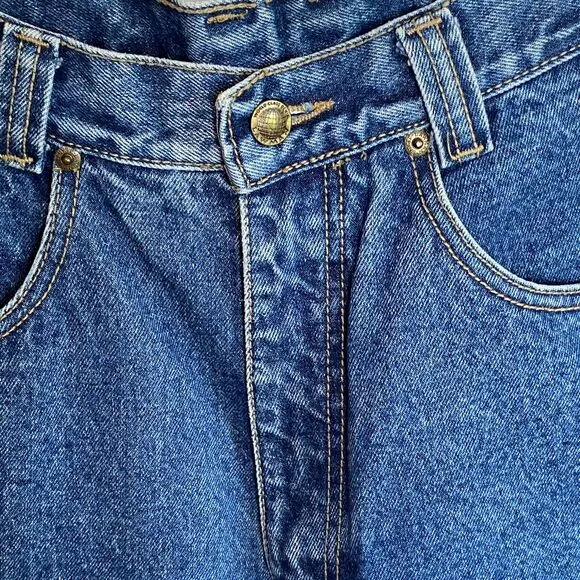 VTG Lawman Womens Tapered Leg‎ Jeans Sz 12 Blue 27&quot; Waist Western 90s High Rise