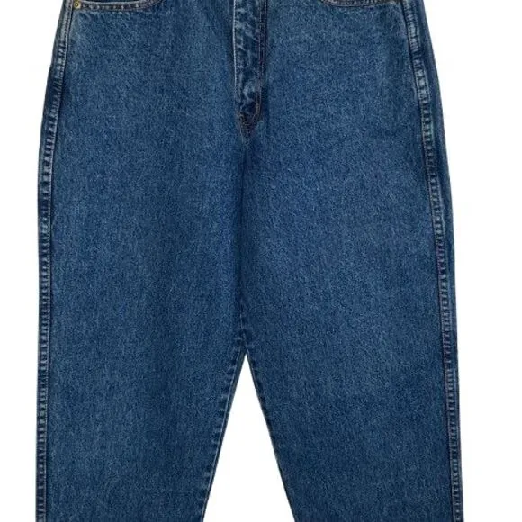 VTG Lawman Womens Tapered Leg‎ Jeans Sz 12 Blue 27&quot; Waist Western 90s High Rise