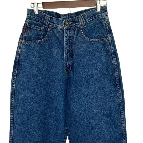 VTG Lawman Womens Tapered Leg‎ Jeans Sz 12 Blue 27&quot; Waist Western 90s High Rise