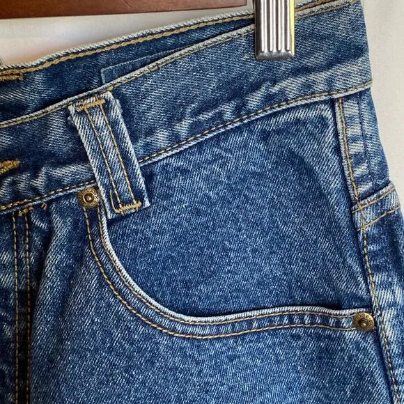 VTG Lawman Womens Tapered Leg‎ Jeans Sz 12 Blue 27&quot; Waist Western 90s High Rise