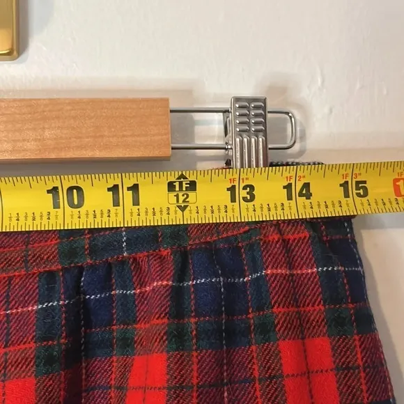 VTG Pendleton Red Plaid 100% Virgin Wool Skirt