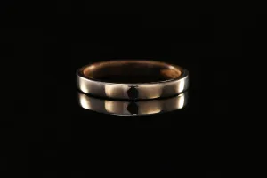 WALNUT WOOD 14K WHITE GOLD WOOD INTERIOR RING